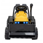 Elektrický traktor s lyžicou G320 - žltý
